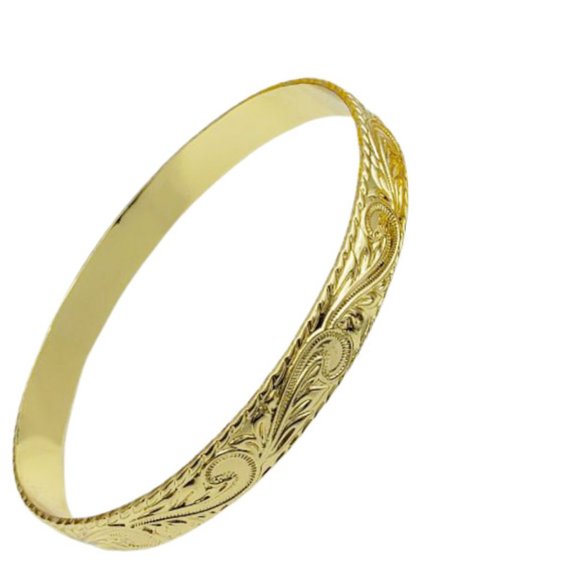 10m Gold Hawaiian Heritage Bangle Bracelet - Picture 4 of 8